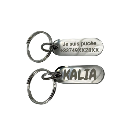 Mini plaque acier, anneau de fixation fourni