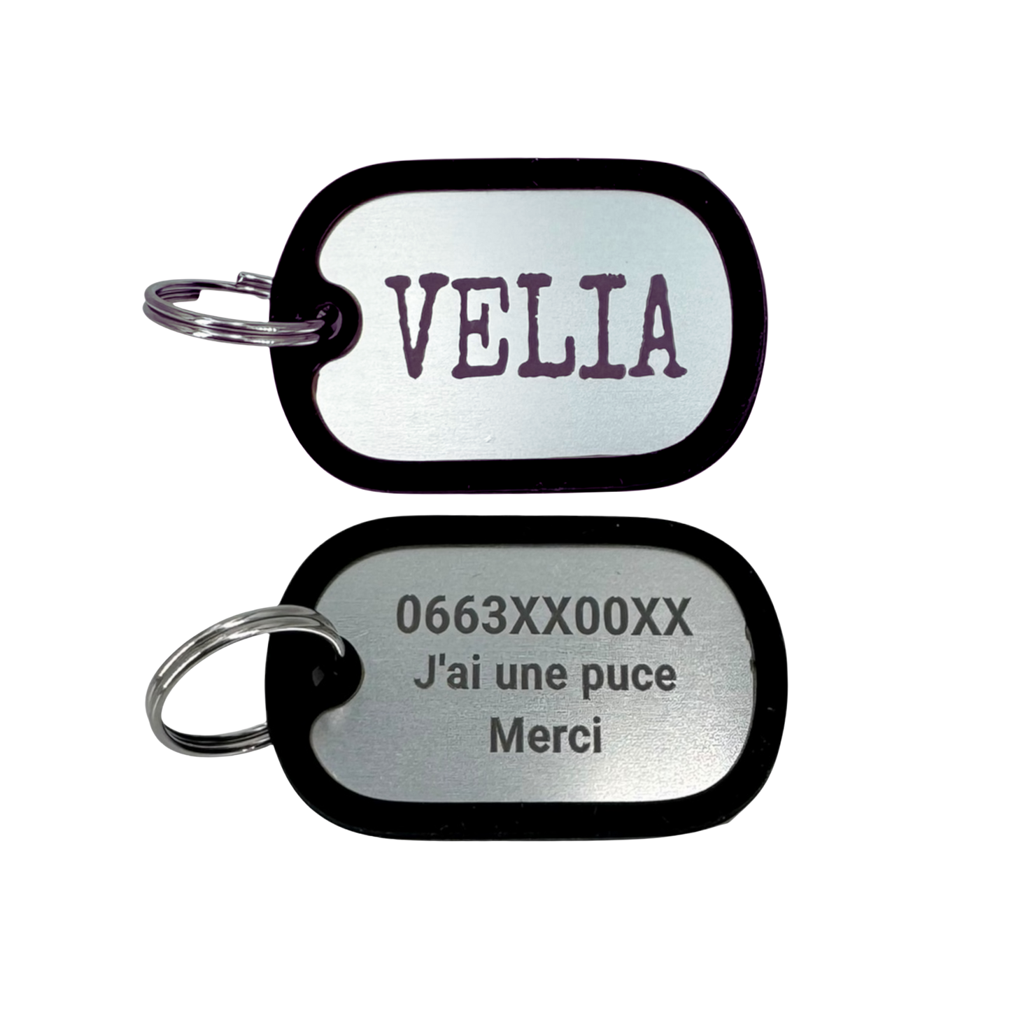 Médaille plaque en  aluminium avec bumper en silicone