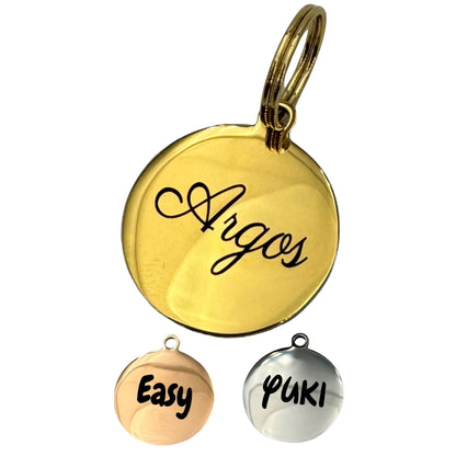 Mini médaille ronde acier, coloris argent