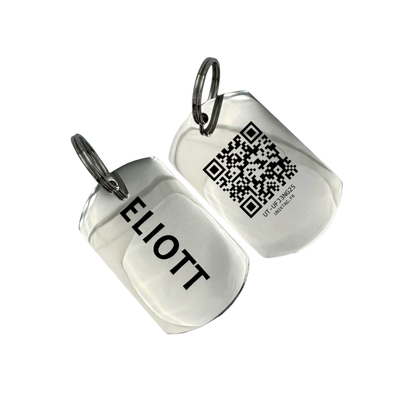 Stainless Steel QR Code Dog and Cat ID Tag