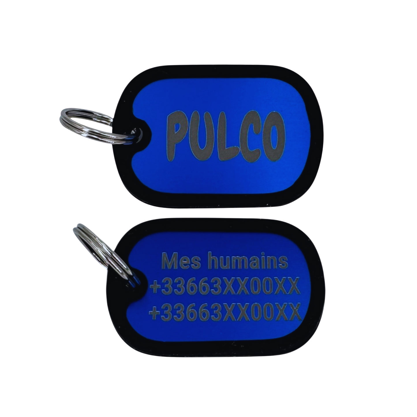 Médaille plaque en  aluminium avec bumper en silicone