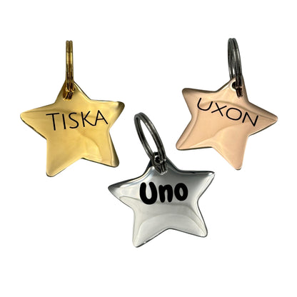 Médaille étoile en acier inoxydable pour chien et chat – UNIKTAG