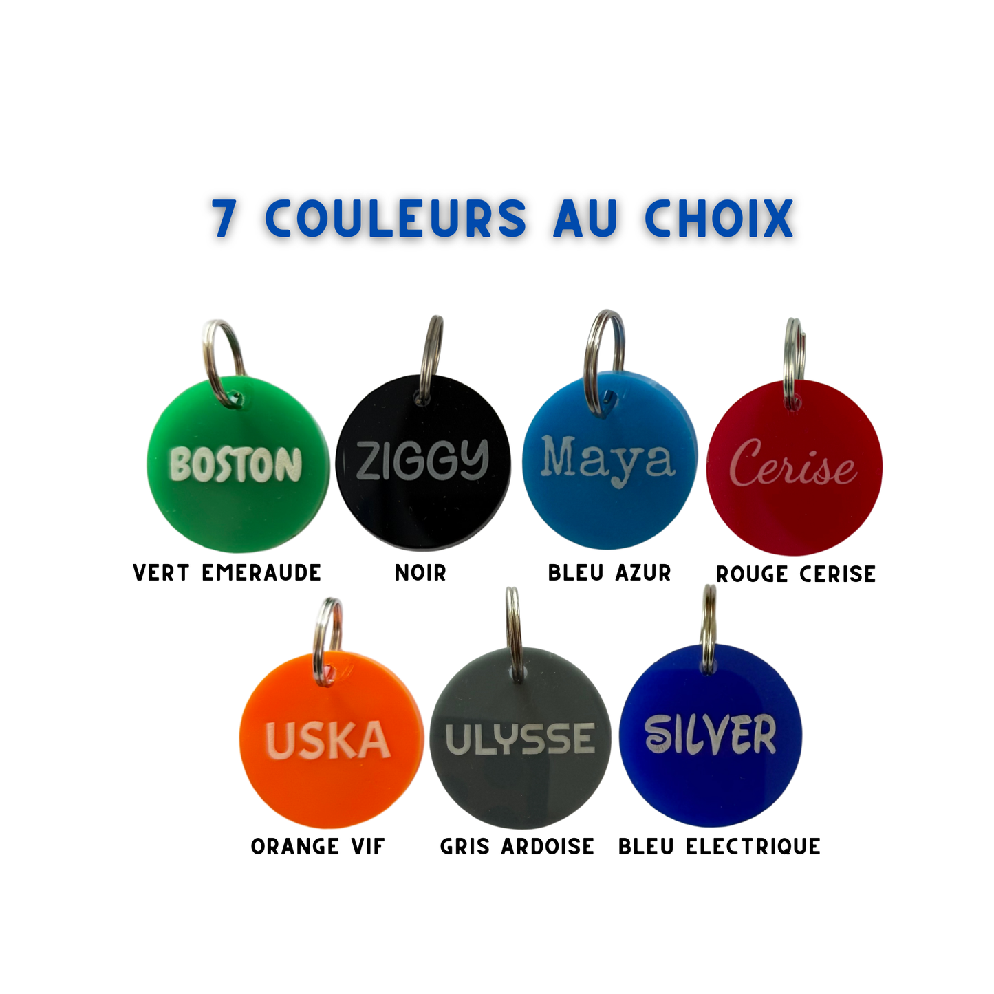 Médaille QR code chien et chat personnalisée en acrylique