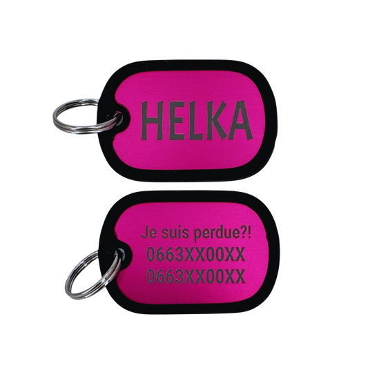 Médaille plaque en  aluminium avec bumper en silicone