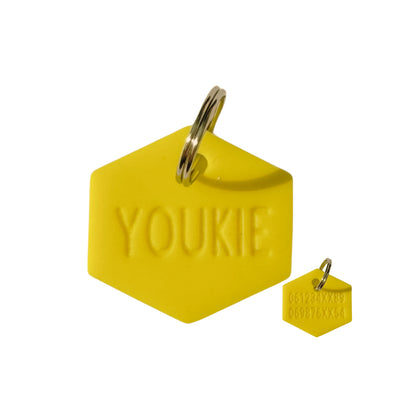 Médaille diamant silicone, coloris jaune