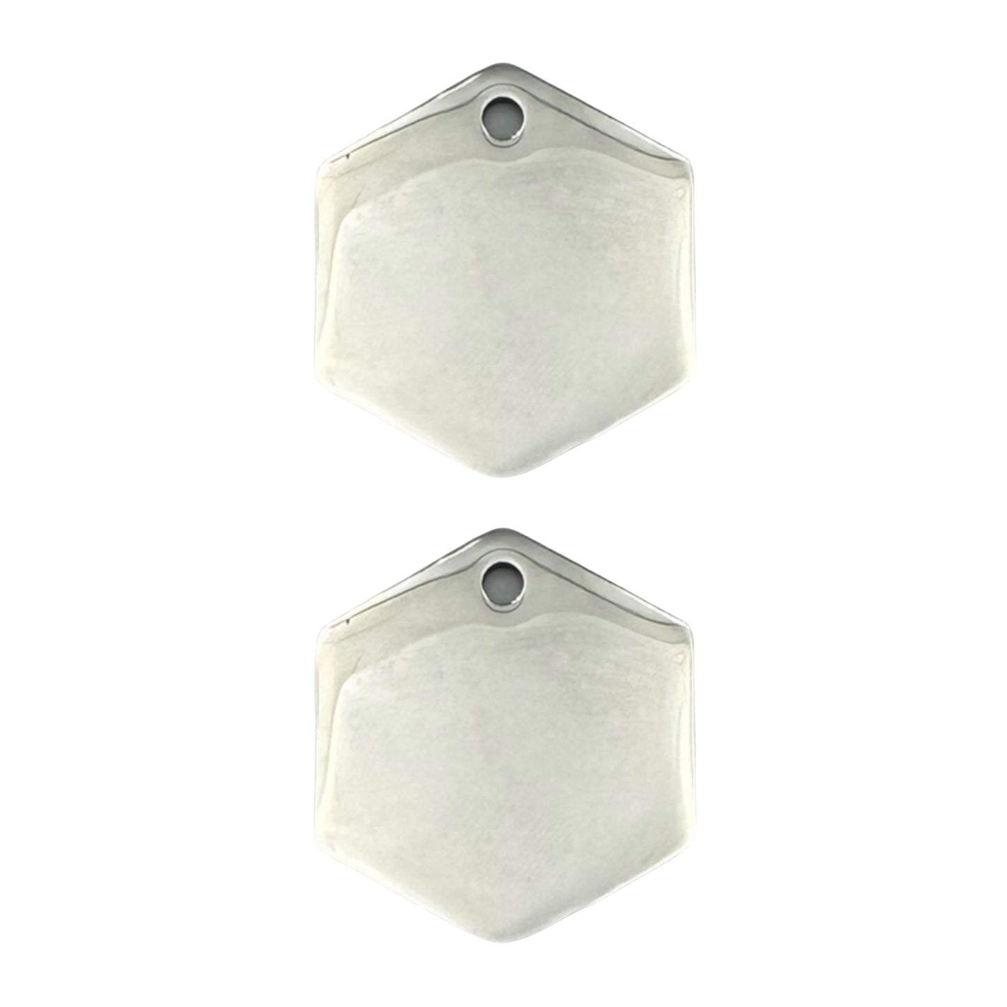 Médaille hexagonale en acier 30mm
