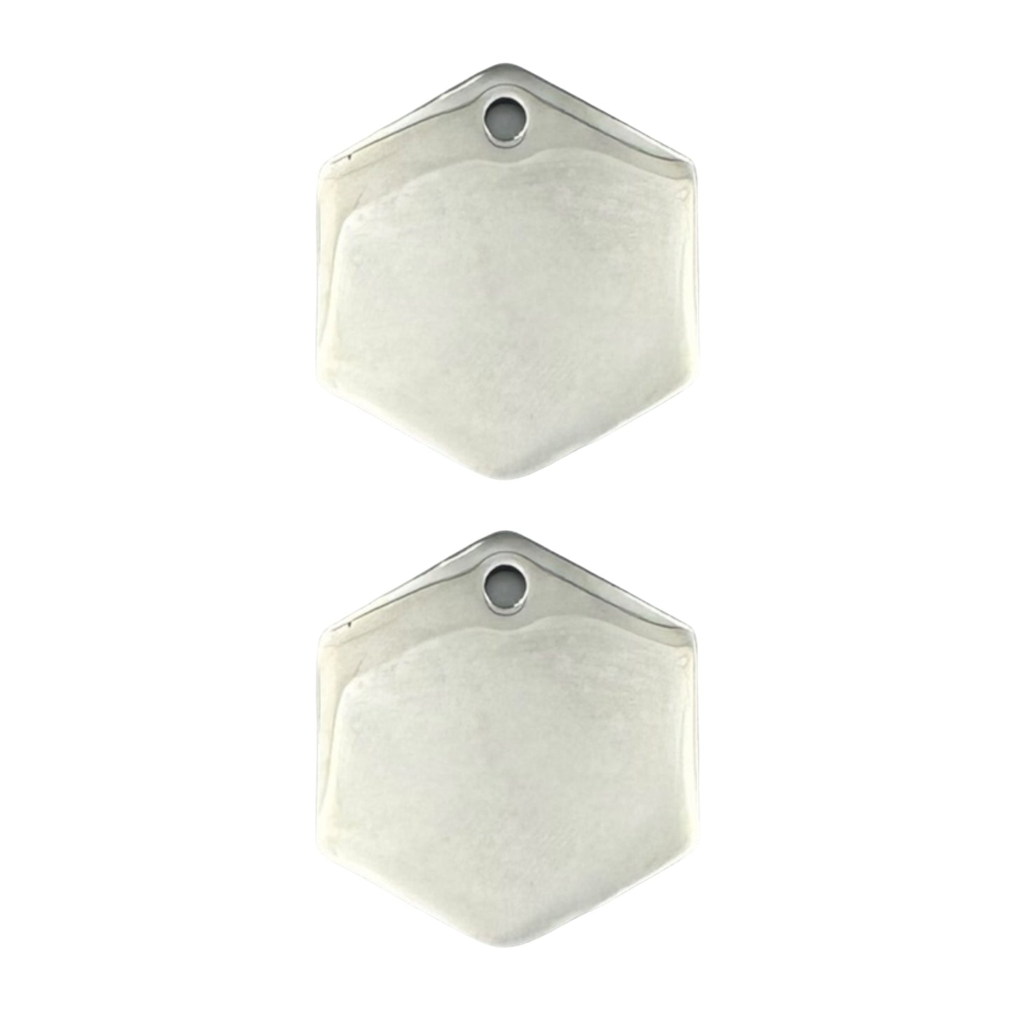Médaille hexagonale en acier 25mm