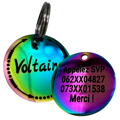 Médaille ronde cercée, coloris or