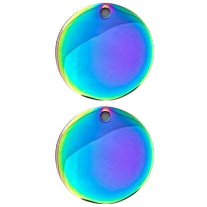 Médaille Ronde Cerclée en Acier Inoxydable Personnalisée pour Chien et Chat