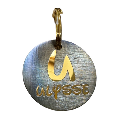 Médaille QR Code Numbers and Letters acier irisé – UNIKTAG