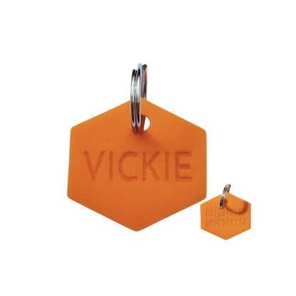 Médaille diamant silicone, coloris orange