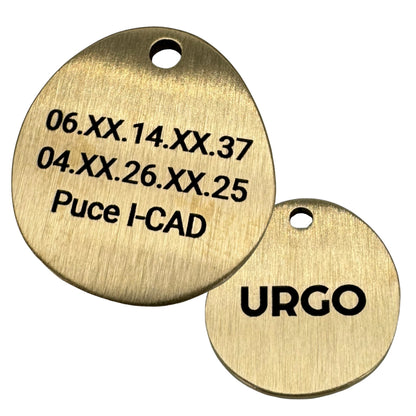 Médaille ovale en laiton personnalisée pour chien et chat – UNIKTAG