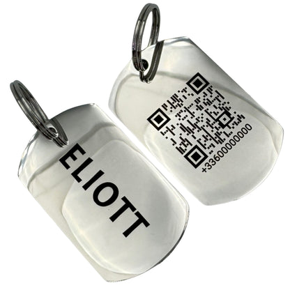 Médaille QR Code plaque d'identité en acier pour chien et chat – UNIKTAG