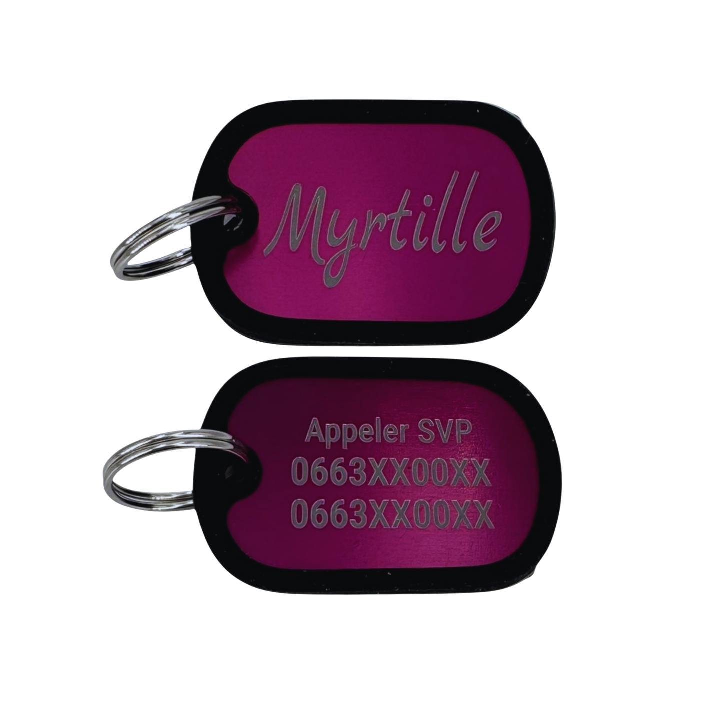 Médaille plaque en  aluminium avec bumper en silicone