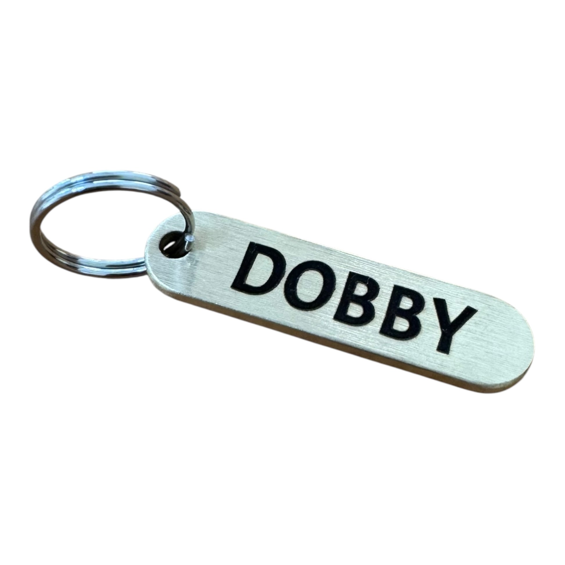 Médaille barre plate arrondie en laiton pour chien et chat