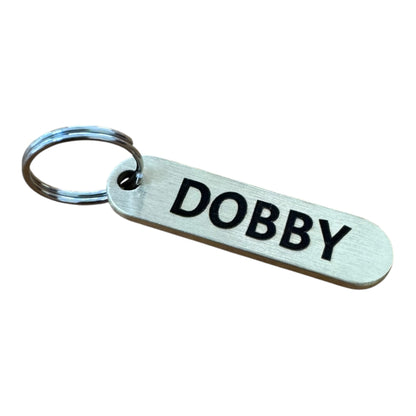 Médaille barre plate arrondie en laiton pour chien et chat