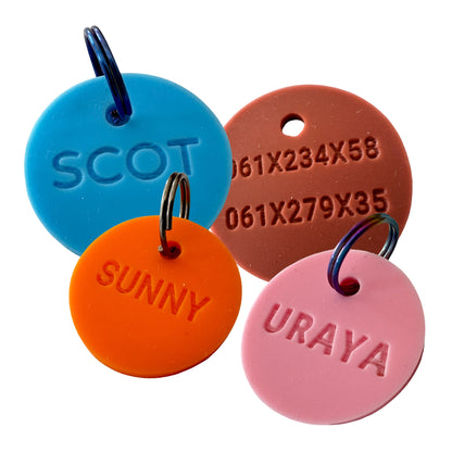 Médaille ronde en silicone personnalisée pour chien – UNIKTAG