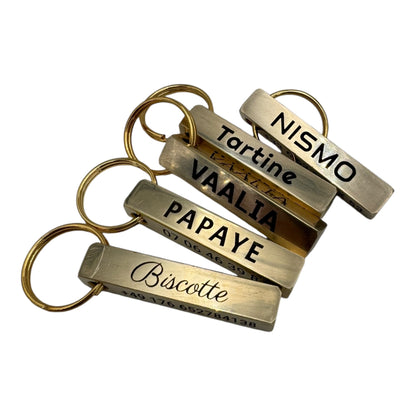 Vue de face de la médaille barrette en laiton