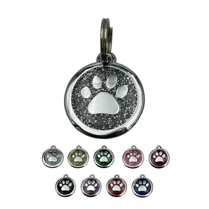 Médaille patte résine pailletée pour chien et chat – UNIKTAG