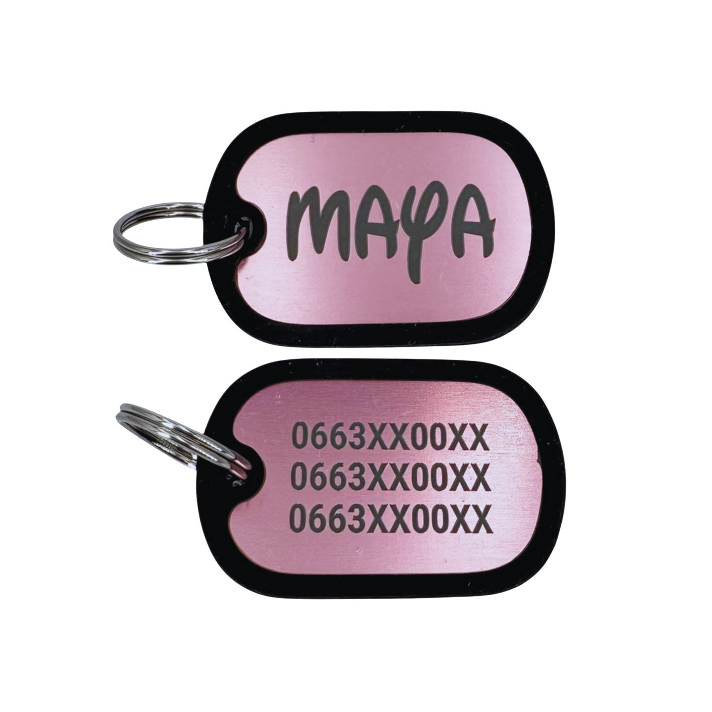 Médaille plaque en  aluminium avec bumper en silicone