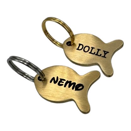 Médaille poisson en laiton personnalisée pour chien et chat – UNIKTAG