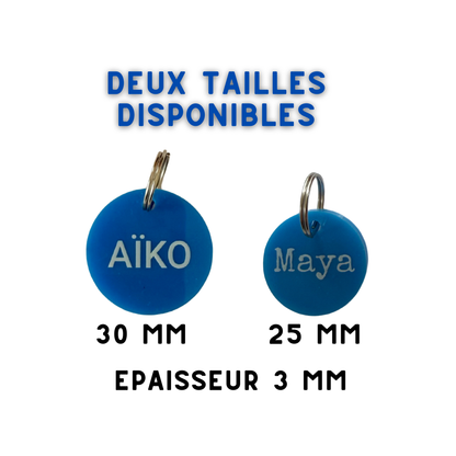 Médaille QR code chien et chat personnalisée en acrylique