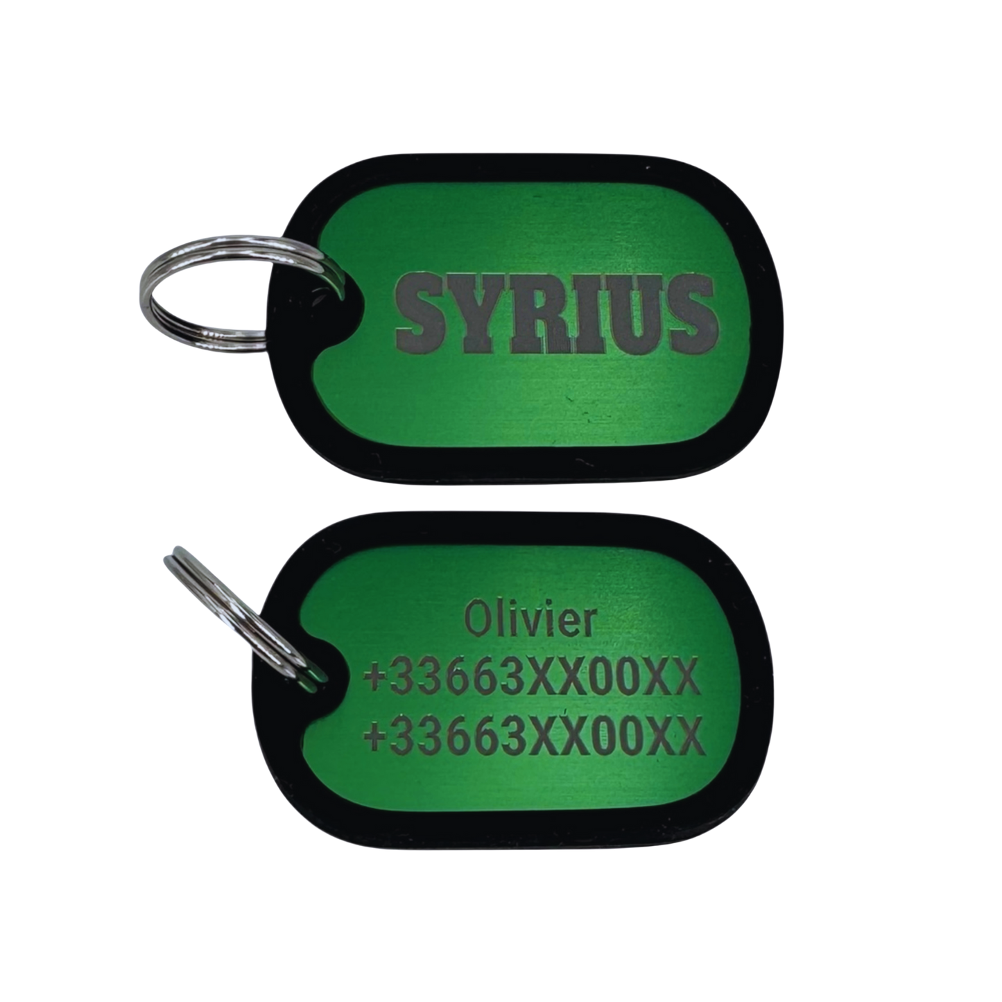 Médaille plaque en  aluminium avec bumper en silicone