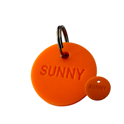 Médaille silicone, coloris orange clair