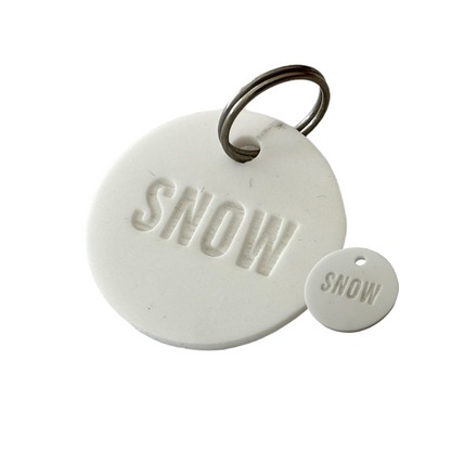 Médaille silicone, coloris blanc