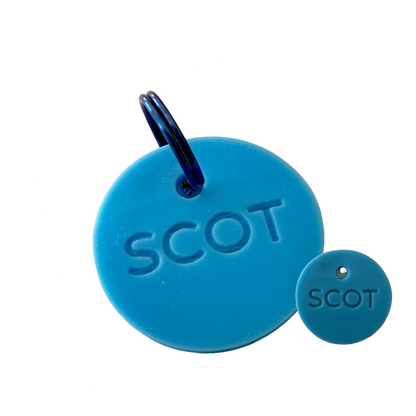 Médaille silicone, coloris bleu ciel