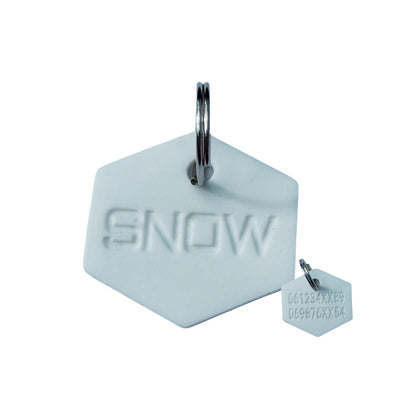 Médaille diamant silicone, coloris blanc
