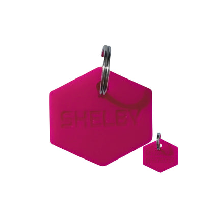 Médaille diamant silicone, coloris fushia