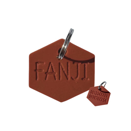 Médaille diamant silicone, coloris marron