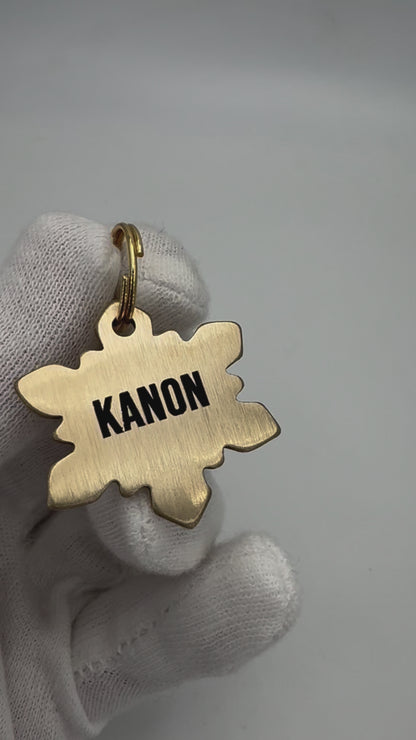 Médaille Flocon en Laiton Personnalisée pour Chien