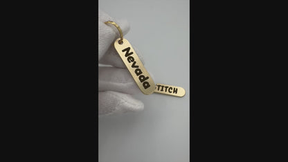 Médaille Barre Plate Arrondie en Laiton Personnalisée pour Chien et Chat