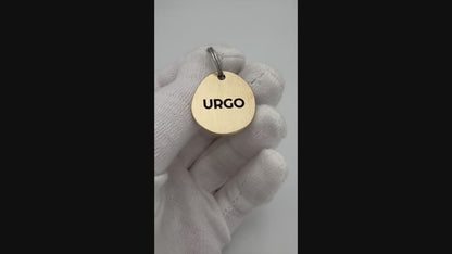 Oval QR Code Brass Medal 