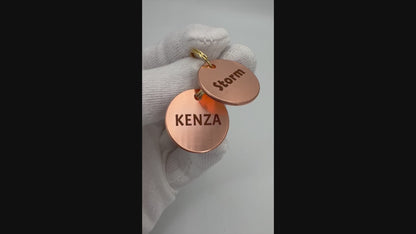 Médaille Ronde en Cuivre Personnalisée pour Chien et Chat