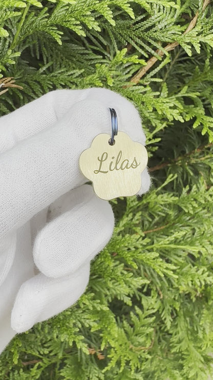 Médaille Empreinte de Patte en Laiton Personnalisée pour Chien et Chat