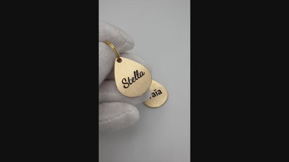 Médaille Goutte en Laiton Personnalisée pour Chien et Chat