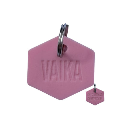 Médaille diamant silicone, coloris rose